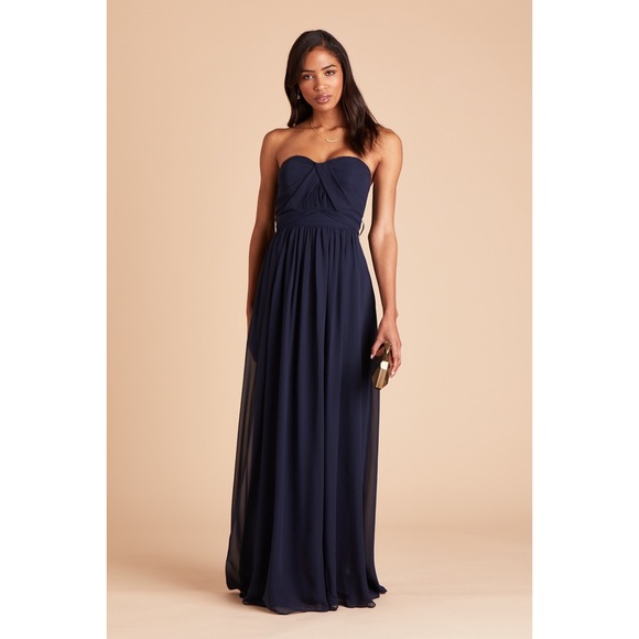 Birdy Gray | Navy Blue Bridesmaid Dress Convertible Size Medium - Picture 1 of 15